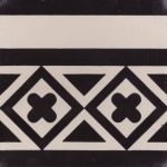 Portugese tegels zwart wit 20x20 cm Border 33