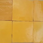 Marokkaanse zelliges JAUNE MOUTARDE 10x10 cm